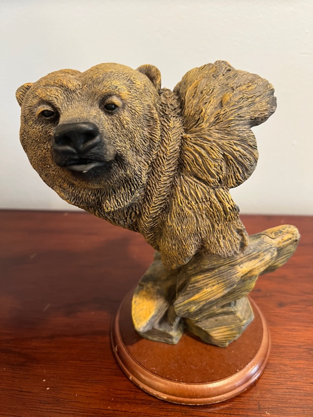 Brown Bear Sculpture Decorative Home Art - Brown